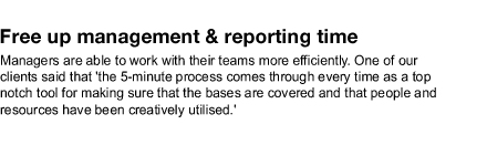 Free up management & reporting time